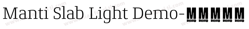 Manti Slab Light Demo字体转换